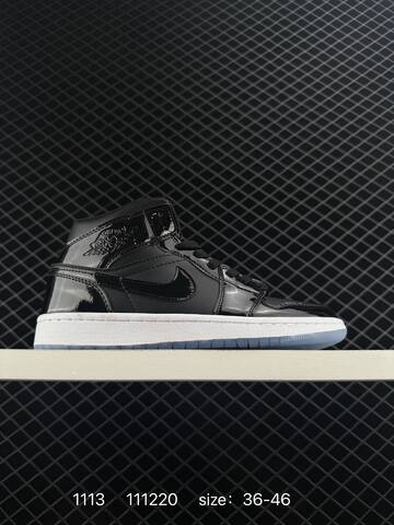 Jordan Air Jordan 1 Mid Black White Silver EU 36-46 Basketball Shoe - Unisex (BS-80295)