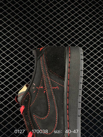 Jordan Air Jordan 1 Low Black Red EU 40-47 Sneaker - Men's (BS-79753)