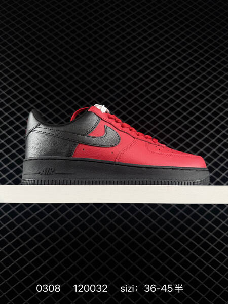 Nike Air Force 1 07 Red White Black Silver EU 36-45 lifestyle