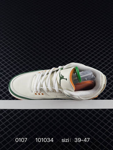 Jordan Air Jordan 3 Retro IF4491-100 Sail Dark Green Orange White EU 39-47 Basketball Shoe - Unisex (BS-79881)