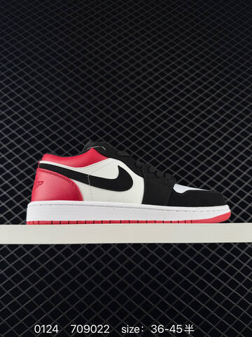 Jordan Air Jordan 1 Low Black White Red Orange EU 36-45 Sneaker - Unisex (BS-79783)