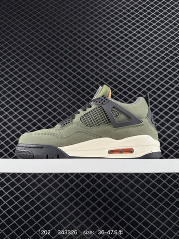 Jordan Air Jordan 4 Retro Olive Green Black Cream Orange EU 36-47 5 Basketball Shoe - Unisex (BS-80128)