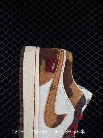 Jordan Air Jordan 1 Low Year Of The Horse White Brown Tan Red Sail EU 36-45 Sneaker - Unisex (BS-79715)
