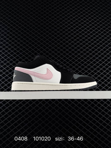 Jordan Air Jordan 1 Low Black White Grey Pink Sail EU 36-46 Sneaker - Unisex (BS-79527)