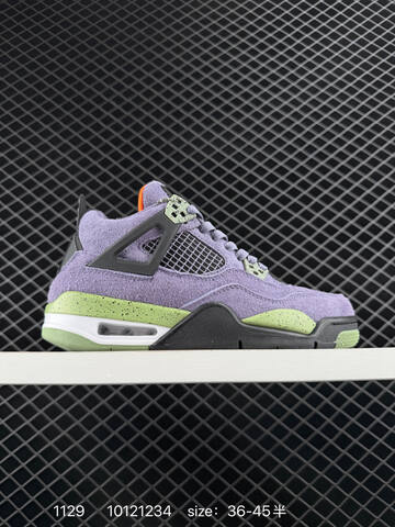 Jordan Air Jordan 4 Retro Purple Green Black White EU 36-45 Basketball Shoe - Unisex (BS-80155)
