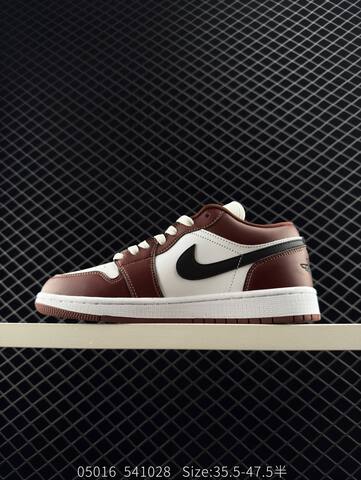 Jordan Air Jordan 1 Low White Dark Brown Black EU 35 5-47 5 Sneaker - Unisex (BS-81358)