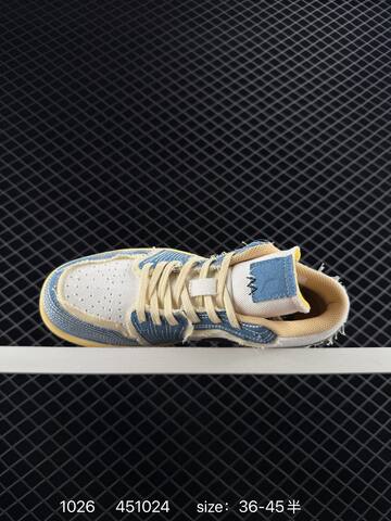 Jordan Air Jordan 1 Low OG FN7670-493 Blue White Black Yellow EU 36-45 Sneaker - Unisex (BS-80434)