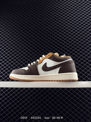 Jordan Air Jordan 1 Low Brown White Tan Sail Gum EU 36-46 Sneaker - Unisex (BS-80712)