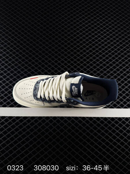 Nike Air Force 1 Low white navy monogram 36-45 lifestyle