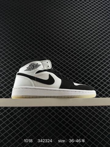 Jordan Air Jordan 1 Mid Black White Light Grey EU 36-46 Basketball Shoe - Unisex (BS-80491)