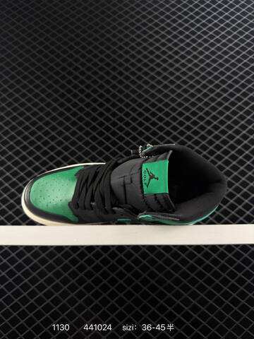 Jordan Air Jordan 1 Retro High OG 555088-201 Black Green Sail EU 36-45 Basketball Shoe - Unisex (BS-80146)