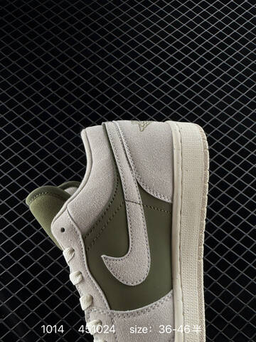 Jordan Air Jordan 1 Low Light Grey Olive Green Sail EU 36-46 Sneaker - Unisex (BS-80517)