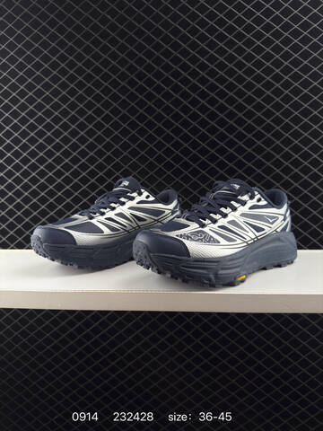 HOKA ONE ONE Mafate Speed 2 Silver Dark Navy Grey EU 36-45 Trail Shoe Trail Running Sneakers - Unisex (BS-86450)
