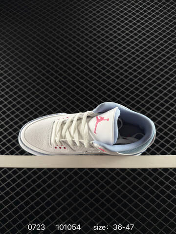Jordan Air Jordan 3 Retro White And Cobalt Bliss White Light Blue Pink EU 36-47 Basketball Shoe - Unisex (BS-81028)