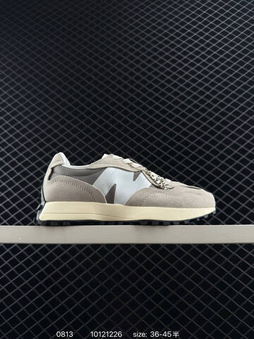 New Balance 327 black cream gray white