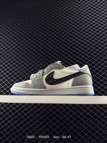 Jordan Air Jordan 1 Low White Grey Black Light Blue EU 36-47 Sneaker - Unisex (BS-80665)
