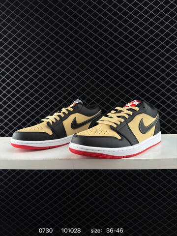 Jordan Air Jordan 1 Low Dong Dan Black Beige White Red EU 36-46 Sneaker - Unisex (BS-80998)