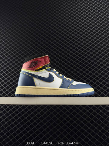 Jordan Air Jordan 1 Retro High OG White Navy Red Cream Black EU 36-47 Basketball Shoe - Unisex (BS-80944)
