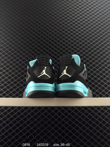 Jordan Air Jordan 4 Retro Black Light Blue EU 36-45 Basketball Shoe - Unisex (BS-80892)
