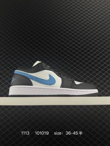 Jordan Air Jordan 1 Low Black White University Blue EU 36-45 Sneaker - Unisex (BS-80299)