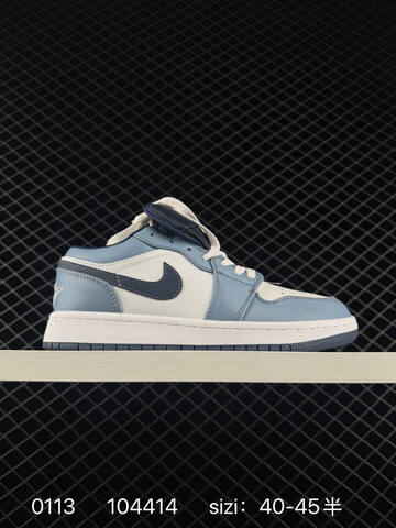 Jordan Air Jordan 1 Low White Navy Grey Red EU 40-45 Sneaker - Men's (BS-79836)