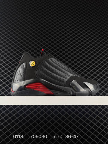 Jordan Air Jordan 14 Retro Black Red White EU 36-47 Basketball Shoe - Unisex (BS-79808)
