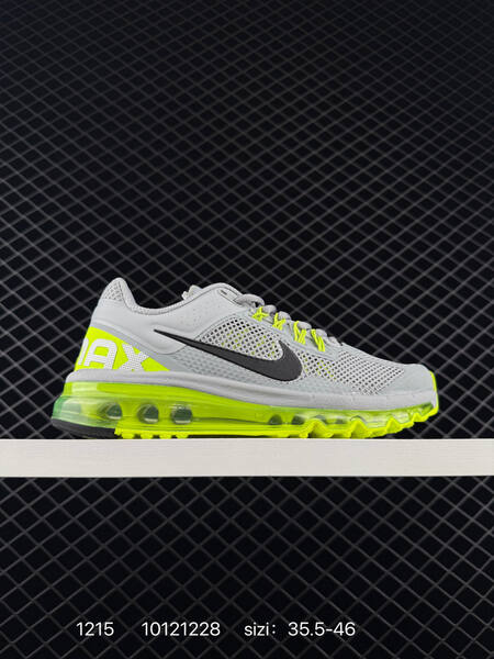 Nike Air Max 2013 white gray black neon yellow 35 5-46 running lifestyle
