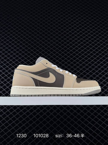 Jordan Air Jordan 1 Low Dong Dan Khaki Brown Cream Grey White EU 36-46 Sneaker - Unisex (BS-79940)