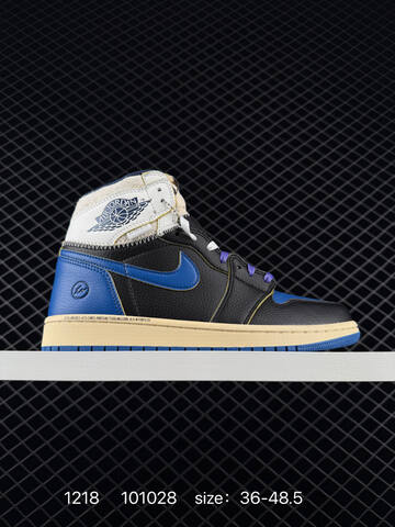 Jordan Air Jordan 1 Retro High Black Blue White Purple Cream EU 36-48 5 Sneaker - Unisex (BS-80034)