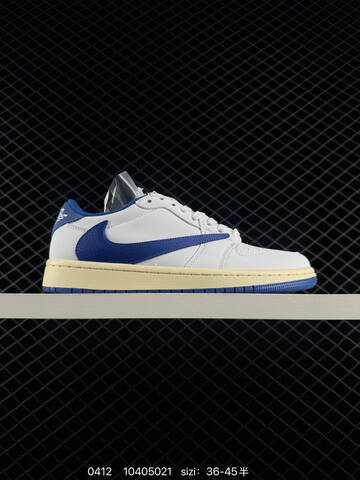 Jordan Travis Scott x Air Jordan 1 Low OG Canary Yellow Blue White Grey Gum EU 36-45 Sneaker - Unisex (BS-79495)