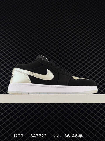 Jordan Air Jordan 1 Low Black Cream White EU 36-46 Sneaker - Unisex (BS-79950)