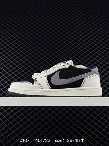 Jordan Air Jordan 1 Low Off White Black Grey EU 36-45 Sneaker - Unisex (BS-79883)
