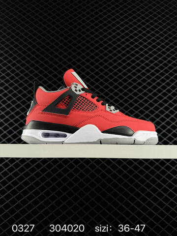 Jordan Air Jordan 4 Retro Red Black White Grey EU 36-47 Basketball Shoe - Unisex (BS-79600)