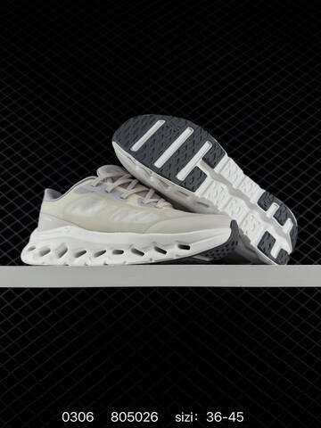 On Cloudmonster 2 Ivory White Dark Gray 36-45 Running Shoe Running Sneakers - Unisex BS-85402