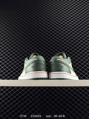 Jordan Air Jordan 1 Low Green Cream White Orange EU 36-45 Sneaker - Unisex BS-81061