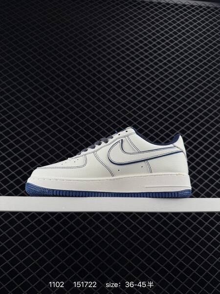 Nike Air Force 1 Low 07 White Navy Blue EU 36-45 lifestyle