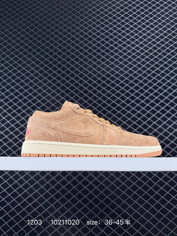 Jordan Air Jordan 1 Low HV4089-200 Wheat Beige Cream Red EU 36-45 Sneaker - Unisex (BS-80118)