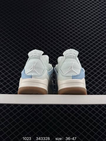Jordan Air Jordan 4 Retro Light Blue Off White Gum Brown EU 36-47 Basketball Shoe - Unisex (BS-80456)