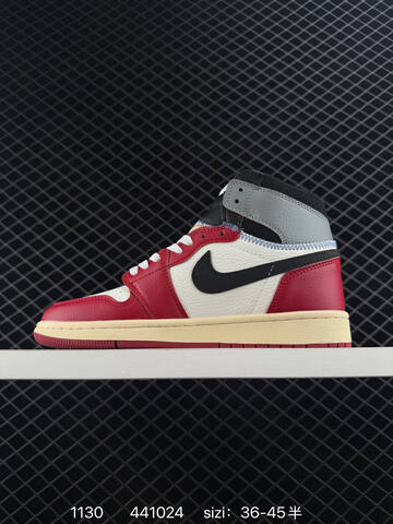 Jordan Air Jordan 1 Retro High OG Union LA Chicago Shadow Red White Black Grey Cream EU 36-45 Basketball Shoe - Unisex (BS-80148)