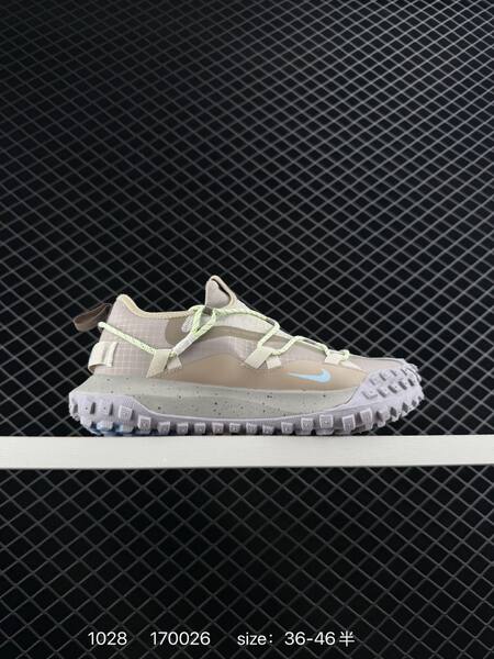 Nike ACG Mountain Fly Low GTX SE beige tan light grey with pale volt laces EU 36-46 trail lifestyle