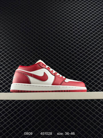 Jordan Air Jordan 1 Low White Red Sail EU 36-46 Sneaker - Unisex (BS-80949)