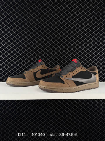 Jordan Air Jordan 1 Low Travis Scott Reverse Mocha CQ4277-001 Black Brown Dark Grey Red EU 36-47 5 Sneaker - Unisex (BS-80064)