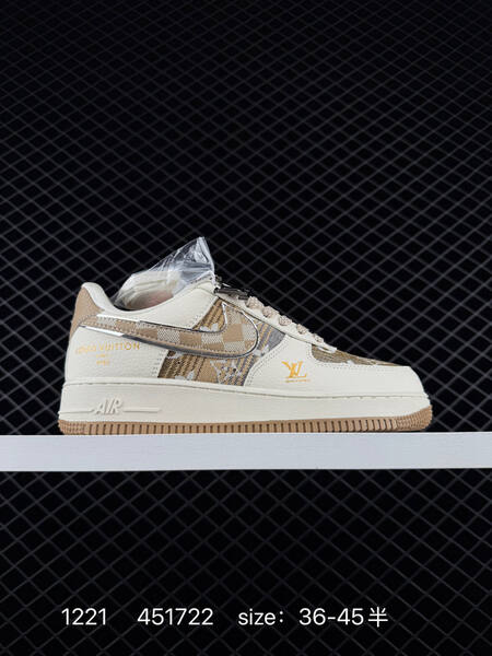 Nike Air Force 1 Low 07 cream white with assorted collaboration colorways navy grey silver beige tan EU 36-45 5 lifestyle