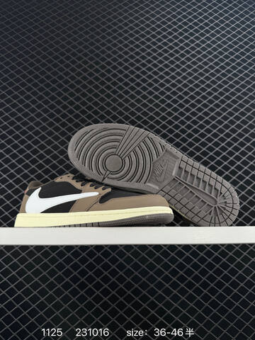 Jordan Air Jordan 1 Low Travis Scott DM7866-140 White Black Cream Blue EU 36-46 Sneaker - Unisex (BS-80194)
