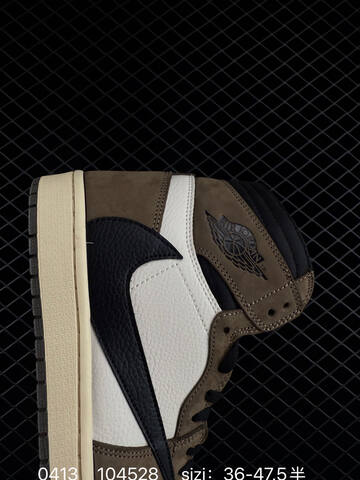 Jordan Air Jordan 1 Retro High OG Travis Scott Mocha CD4487-100 Dark Brown White Black Sail EU 36-47 5 Sneaker - Unisex (BS-79484)