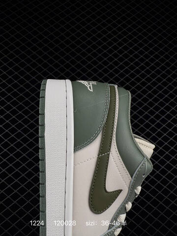 Jordan Air Jordan 1 Low 553558-172 Sail Light Olive Dark Olive White EU 36-46 Sneaker - Unisex (BS-80002)