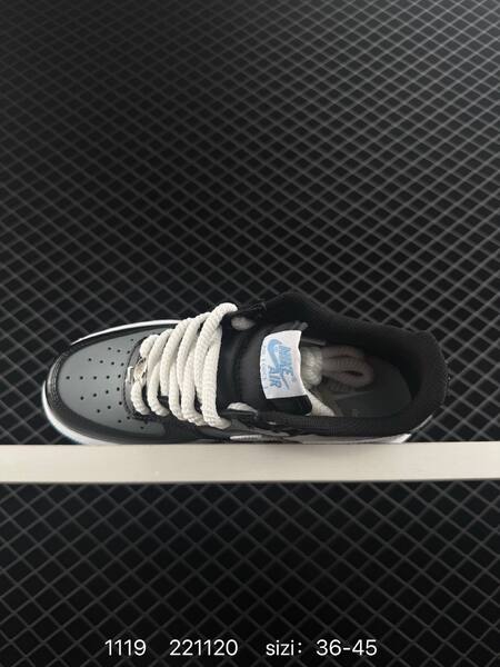 Nike Air Force 1 Low Black Grey White Light Blue EU 36-45 lifestyle