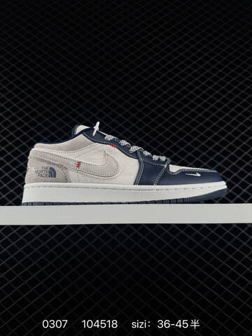 Jordan Air Jordan 1 Low Grey Navy Red EU 36-45 Sneaker - Unisex (BS-79694)