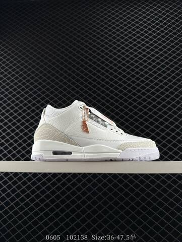 Jordan Air Jordan 3 Retro Pure Money White Light Grey EU 36-47 5 Basketball Shoe - Unisex (BS-81258)