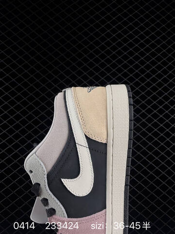Jordan Air Jordan 1 Low Black Grey Pink Beige White EU 36-45 Sneaker - Unisex (BS-79481)